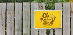 Beekeeper safety sign