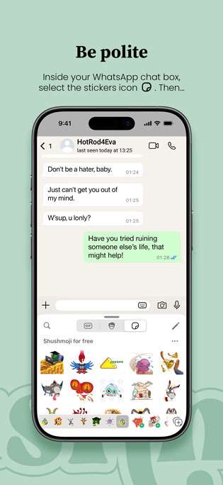 iPhone-App-Store7 Select free Shushmoji chat sticker in WhatsApp on iPhone